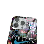 Apple iPhone 14 Pro Tamperli Glossy Cam Kapak - Grafiti 2