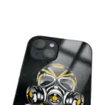 Apple iPhone 14 Tamperli Glossy Cam Kapak - Gas mask 2
