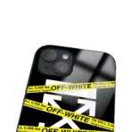Apple iPhone 14 Tamperli Glossy Cam Kapak - Sticker Off White 2